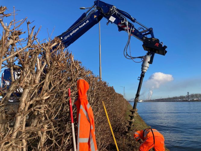 Grondboor graafmachine