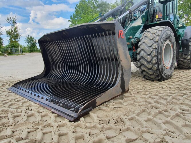 wheel loader rubble bucket