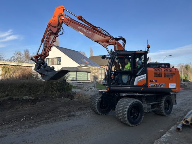 Hitachi ZX150W-7 mobiele graafmachine